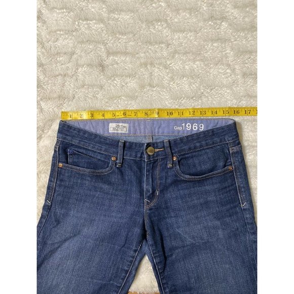 Gap 1969 Womens Straight Blue Denim Jeans Size 6 (31x28 Msrd) - Picture 6 of 12
